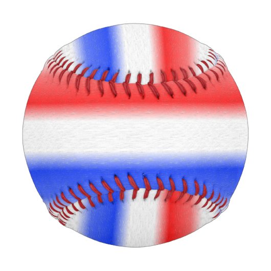Rot-Weiß- und Blauer Streifen Baseball (Rückseite)