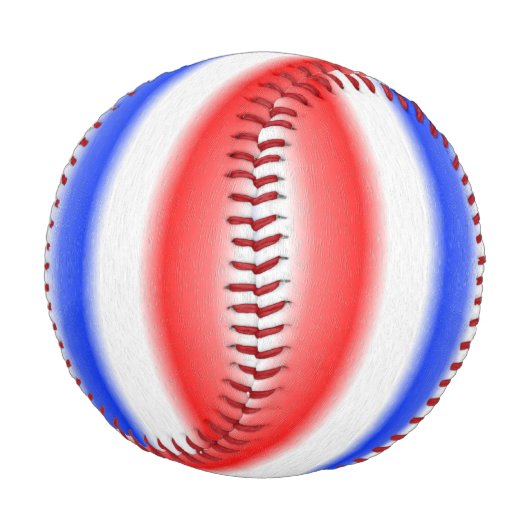 Rot-Weiß- und Blauer Streifen Baseball (Schrägansicht)