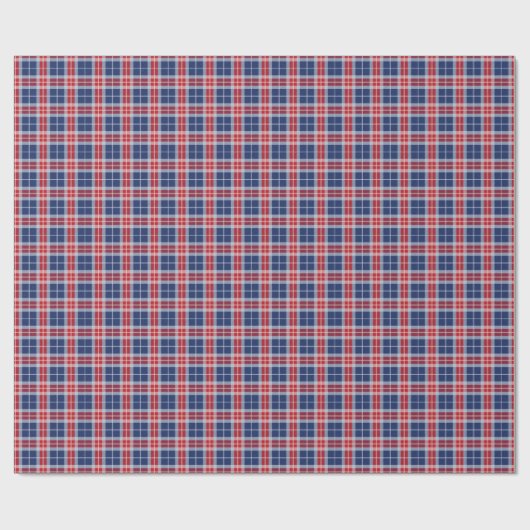 Rot, Weiß und Blauer Tartan #Kariert Geschenkpapier (Flach)