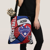 Rot, Weiß und Blauer Volleyball Tasche (Von Nahem)