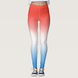 Rot, Weiß und blaues patriotisches Ober Leggings