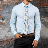 Rot, Weiß und Blaues Winterwunderland Krawatte