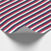 Rot-Weiß- und Blaustreifen Geschenkpapier (Ecke)