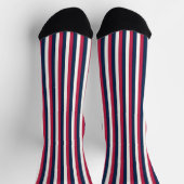 Rot-Weiß- und Blaustreifen Socken (Oben)