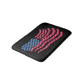 Rot-Weiß- und Blautafeldesign Badematte (Schrägansicht)