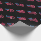 Rot-Weiß- und Blautafeldesign Geschenkpapier (Ecke)