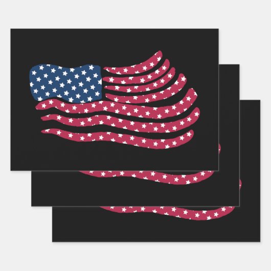 Rot-Weiß- und Blautafeldesign Geschenkpapier Set (Set)