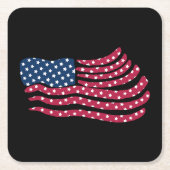 Rot-Weiß- und Blautafeldesign Rechteckiger Pappuntersetzer (Vorderseite)