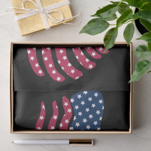 Rot-Weiß- und Blautafeldesign Seidenpapier (Geschenk)