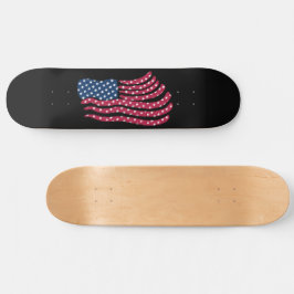 Rot-Weiß- und Blautafeldesign Skateboard