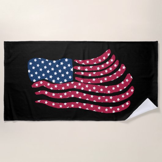 Rot-Weiß- und Blautafeldesign Strandtuch (Vorderseite)