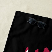 Rot-Weiß- und Blautafeldesign Strandtuch (Beispiel)