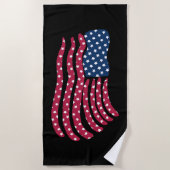 Rot-Weiß- und Blautafeldesign Strandtuch (Vorderseite)