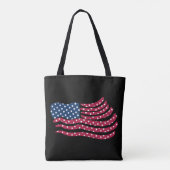 Rot-Weiß- und Blautafeldesign Tasche (Rückseite)