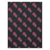 Rot-Weiß- und Blautafeldesign Tischdecke (Vorderseite)