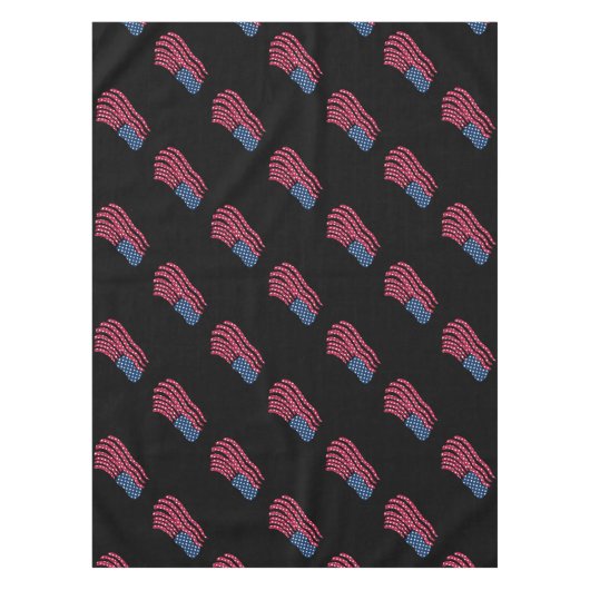 Rot-Weiß- und Blautafeldesign Tischdecke (Vorderseite)