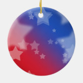 Rot-Weiß- und Blautöne Keramik Ornament (Hinten)