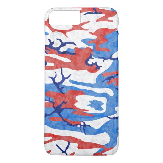 Rot-Weiß- und Blautönen-Camouflage Case-Mate iPhone Hülle (Rückseite)