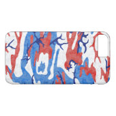 Rot-Weiß- und Blautönen-Camouflage Case-Mate iPhone Hülle (Rückseite (Horizontal))