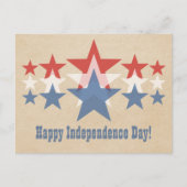 Rot, Weiß und Blue Star Cascade 4. Juli Postkarte (Vorderseite)