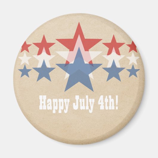 Rot, Weiß und Blue Star Cascade Magnet (Vorne)