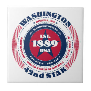 Rot, Weiß und Blue Washington Keramik Tile Fliese