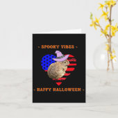 Rot weiß und Boo Funny Funny Halloween Kleidung Karte (Gelbe Blume)