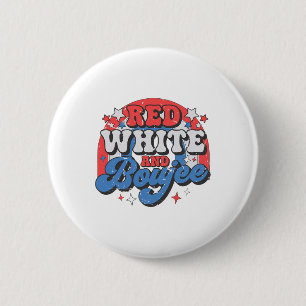 Rot weiß und Boujee 4. Juli Unabhängigkeitstag Button