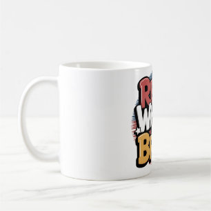 Rot weiß und braun Funny Graphic Kaffeetasse