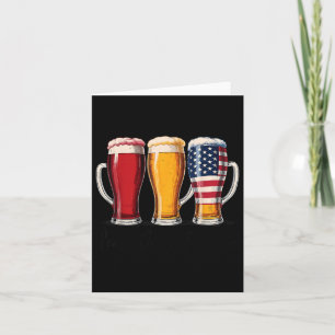 Rot weiß und braut Vintage US-Bier-Neuheit Karte