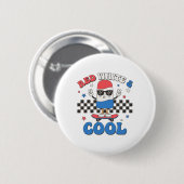 Rot weiß und Cool 4. Juli Popsicle Ice Cream Button (Vorne & Hinten)