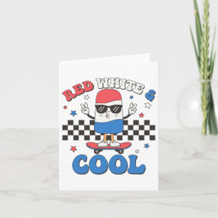 Rot weiß und Cool 4. Juli Popsicle Ice Cream Karte