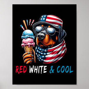 Rot-Weiß und Coole Hundescheiße am 4. Juli Poster