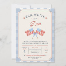 Rot Weiß und Fällig Baby-Party Patrioten Amerikani
