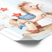 Rot Weiß und Fällig Baby Shower Willkommen Poster (Ecke)