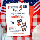 Rot, Weiß und fällig | Summer Baby Dusche Einladung