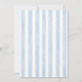 Rot Weiß und fälliger Junge Baby Shower Einladung (Rückseite)