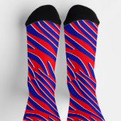 Rot, Weiß und Fett | Tiger Strip Crew Socks Socken (Oben)