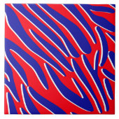 Rot, Weiß und Fett | Tiger Stripe Keramik Tile Fliese (Vorderseite)