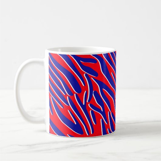 Rot, Weiß und Fett | Tiger Stripe Klassische Tasse (Links)