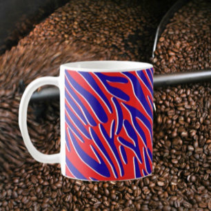 Rot, Weiß und Fett   Tiger Stripe Klassische Tasse
