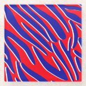 Rot, Weiß und Fett | Tiger Stripe Untersetzer (Vorderseite)