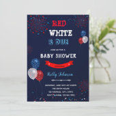 Rot weiß und gebührende Einladung (Stehend Vorderseite)