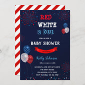 Rot weiß und gebührende Einladung (Vorne/Hinten)