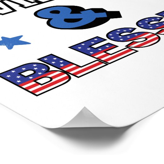 Rot, Weiß und gesegnet Poster (Ecke)