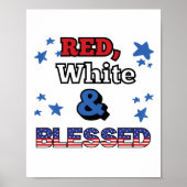 Rot, Weiß und gesegnet Poster (Vorne)