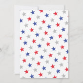 Rot weiß und GRILLEN 4. july patriotische Feuerwer Einladung (Rückseite)