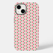 Rot, Weiß und Grün Polka Dots Handy Case (Rückseite)