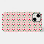 Rot, Weiß und Grün Polka Dots Handy Case (Rückseite (Horizontal))