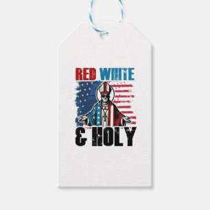 Rot weiß und Heiliger Papst Leo XIV, 4. Juli Geschenkanhänger